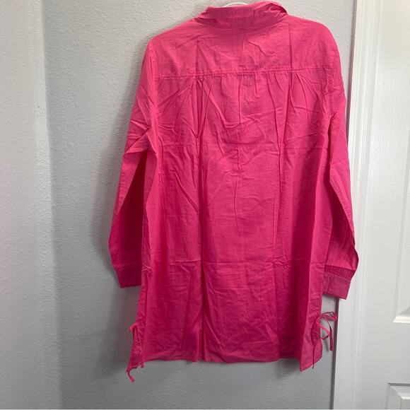 J Crew Cotton Tunic Cover-Up Side Ties - Picture 11 of 12